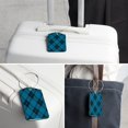thumbnail image 6 of Luggage Tag, Travel Tags, Handbag Tag - Square PU Leather 2 Pack with Privacy Cover and Stainless Steel Ring - Suitable for Travel, Backpack, Handbag [Amazon Approved] Tartan Plaid Cross, 6 of 7