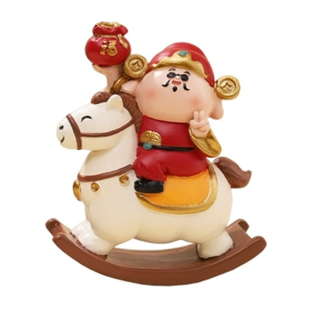 Figura decorativa de mesa del Dios de la Riqueza, coleccionable Feng Shui Estilo B