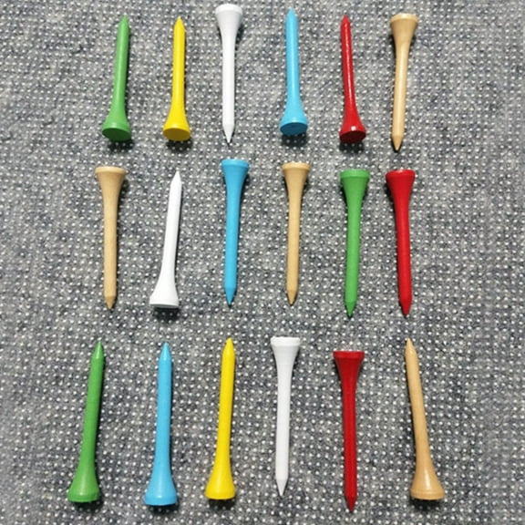 WHAMVOX Wood Tees for Golf Use Safe and Durable with Environmental Protection Green Color 7cm