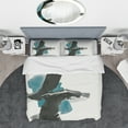 thumbnail image 3 of Designart 'Geometric Black and Teal IV' Geometric Duvet Cover Set, 3 of 4