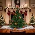 thumbnail image 3 of Classic Christmas Tree Skirt For Desktop And Tabletop Trees Made From Soft Fabric Easy To Clean And Maintain An Elegant Holiday Decoration Perfect Gift For Family And Friends, 3 of 5