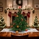 thumbnail image 3 of Decoraciones navideñas, adornos navideños, regalos de Navidad, falda para árbol de Navidad blanca clásica, decoración de escritorio para árbol de Navidad, falda para árbol de Navidad, 3 of 5