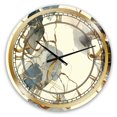 thumbnail image 1 of Designart 'Gold Glam Squares VI' Glam wall clock, 1 of 3