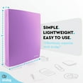 thumbnail image 5 of Enday 1 Inch 3 Ring Binder Presentation Book Office Supplies, Purple 2 Pack, 5 of 7