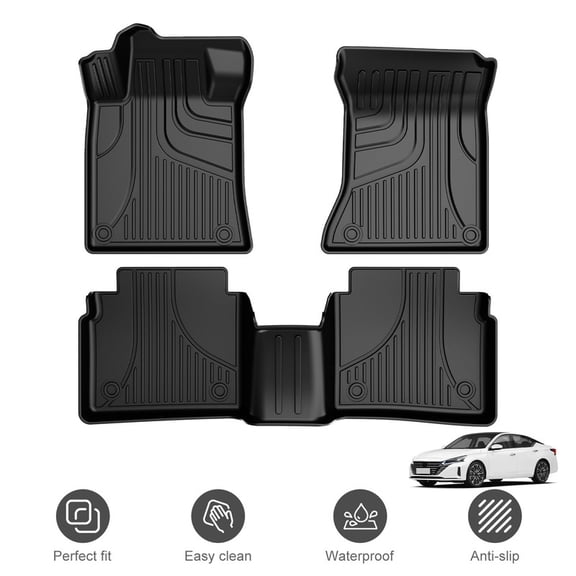 Custom Fit TPE Floor Mats for 2019‑2025 Nissan Altima , All Weather Waterproof Anti‑Slip Floor Liners, 1st & 2nd Row Full Set Car Accessories