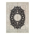 thumbnail image 2 of Pasargad Home 101" x 138" Hand-Knotted Silk & Wool Area Rug in Black/Ivory, 2 of 7