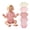 Pink, variant on Newborn 5-Pack Short Sleeve Ribbed Bodysuits Soft Cotton Onesies with Envelope Neck and Snap Closure Neutral Unisex Multipack