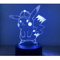 thumbnail image 1 of Anime Pokémon 3D Night Light USB Bedside Lamp Touch Remote Control Creative Gift Lamp B Black Touch 7 Colors, 1 of 2