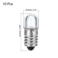 thumbnail image 2 of Bombillas LED Mini E10 6V/0.08A de Uxcell, 10 Piezas Bombillas de Tornillo Miniatura Luz Blanca Fría, 2 of 6