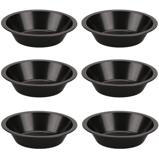 CANDeal 6 PCS Mini Loaf Tins for Baking Bread, 5 Inch Carbon Steel Baking Molds for Round Bread, Mini Tart Baking Pans