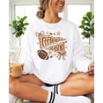 thumbnail image 6 of Football Season Sweatshirt Women Coquette Bow Pennant Game Day Crewneck, White Sweatshirt, M, 6 of 8