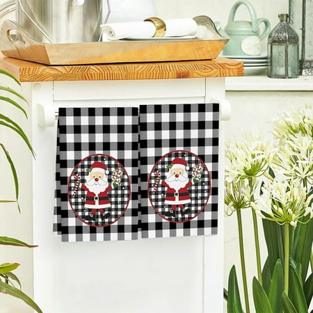 Tyidzon Christmas Kitchen Towels Christmas Hand Towels Dish Towel 18 X 26 Xmas Kitchen Towels for Winter Holiday Farmhouse Home Decor Pink
