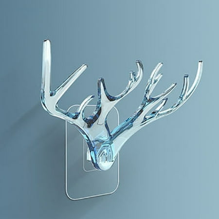 

Lierteer Animal Deer Head Stags Hook Wall Hanger Rack Holder Resin Home Decor Gift