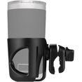 thumbnail image 1 of New Stroller, Bicycle, Scooter, Kayak Cup Holder Compatible with Yeti Rambler 10-40 Oz. Models. Super Secure. 360 Degrees Rotatable. Anti-Shake Spill Resistant. (Black), 1 of 5