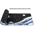 thumbnail image 3 of XXXL Large Gaming Laptop Mouse Pad, Sea Wave Big Desk Pads PC Keyboard Waterproof and Non-Slip 34.65 x 15.75inches 3mm Thick Rubber Table Mat, Kanagawa Surfing and Black, 3 of 6