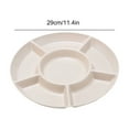 thumbnail image 3 of Hauiodp Round Plastic Serving Platter, Divided Compartment Plate, Appetizers Tray, Serving Tray for Party, Perfect for Chips and Dip, Fruit, Veggies, Candy and Snacks, 3 of 8