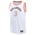 thumbnail image 2 of Men's Fanatics Keldon Johnson White San Antonio Spurs Fast Break Jersey - City Edition, 2 of 3