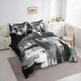 thumbnail image 3 of Castle Fairy Abstract Graffiti Boy Girl Bedding Comforter Set 7 Pieces,Vintage Aesthetic Full Bedding Set Lightweight,Minimalist Geometric Plaid Fitted Sheet Flat Sheet,Breathable Home Decor, 3 of 8