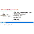 thumbnail image 2 of Water Pump - Compatible with 1991 - 1995 Buick Park Avenue 1992 1993 1994, 2 of 2