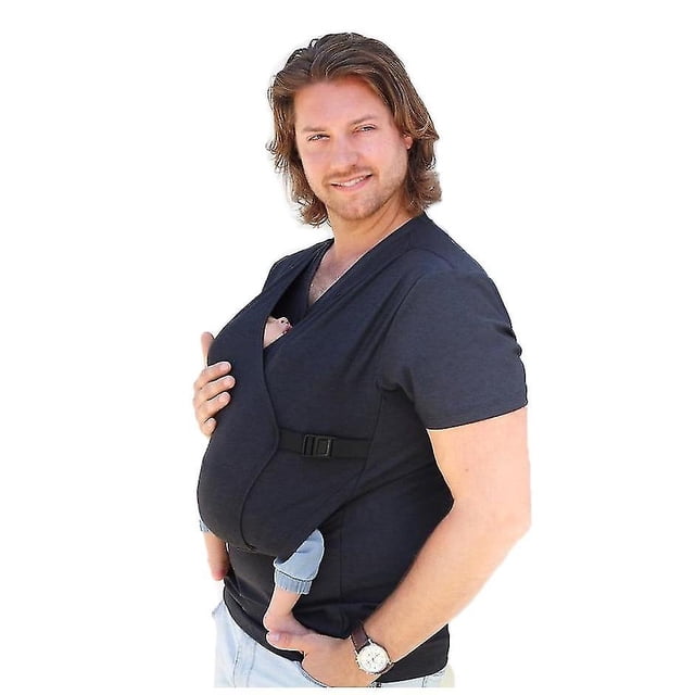 Camisa de papá, portabebés, canguro, chaleco con bolsillo grande, camiseta, camisa unida para el cuidado de los hombres, portabebés Ne