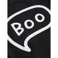thumbnail image 6 of Wassery Toddler Baby Girls Halloween Outfits Set Long Sleeve Letters Print Sweatshirt Ghost Print Flare Pants 6M 12M 18M 2T 3T 4T Kids 2Pcs Fall Winter Halloween Clothes, 6 of 9