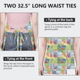 thumbnail image 6 of Pioneer Flower Floral Print Pattern Apron for Women and Men, Cotton Linen Waterproof with Pockets, Adjustable, 33x27 Inch for Kitchen, Gardening, BBQ, Salon, 6 of 6
