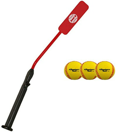 Insider Bat Size 6 (Ages 12 and Under) & 3 Anywhere Balls Complete Baseball Softball Batting Practice