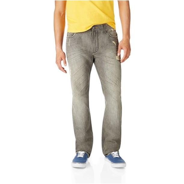 Aeropostale Essex Straight Leg Jeans para hombre, gris, 27W x 30L Aeropostale Pierna recta