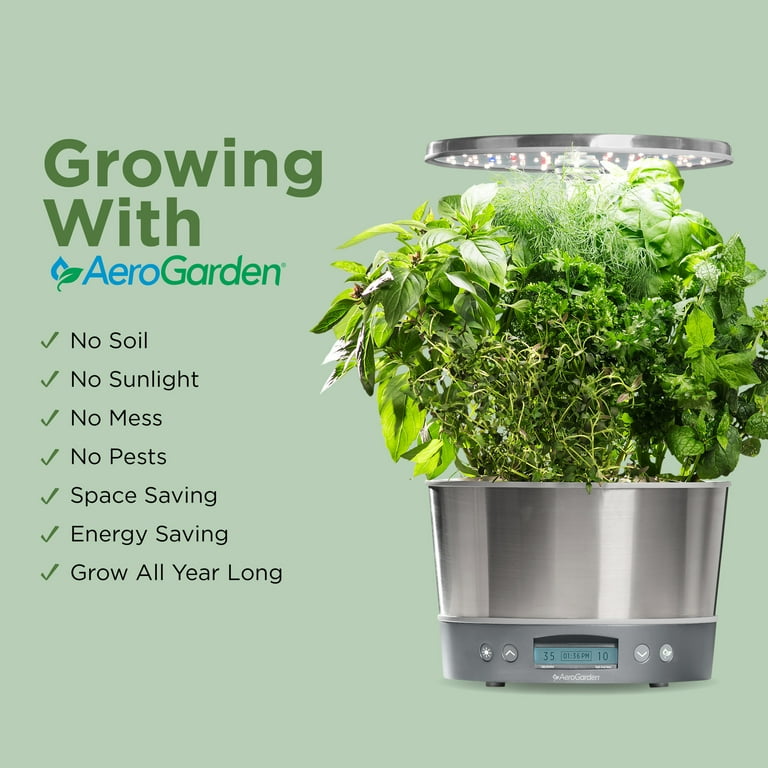 AeroGarden Harvest Elite 360 with Gourmet Herb Seed Pod Kit