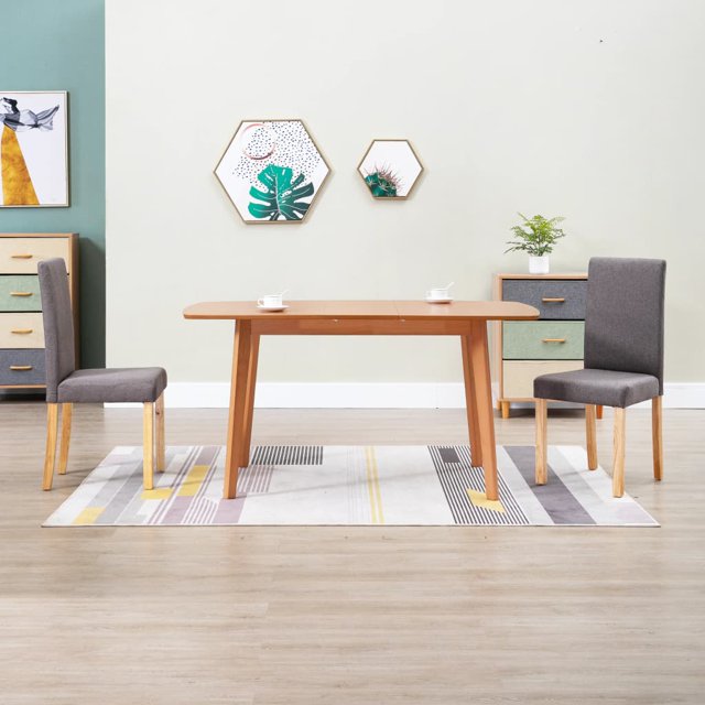 vidaXL Chaises de Salle à Manger 2 Pcs Tissu Taupe
