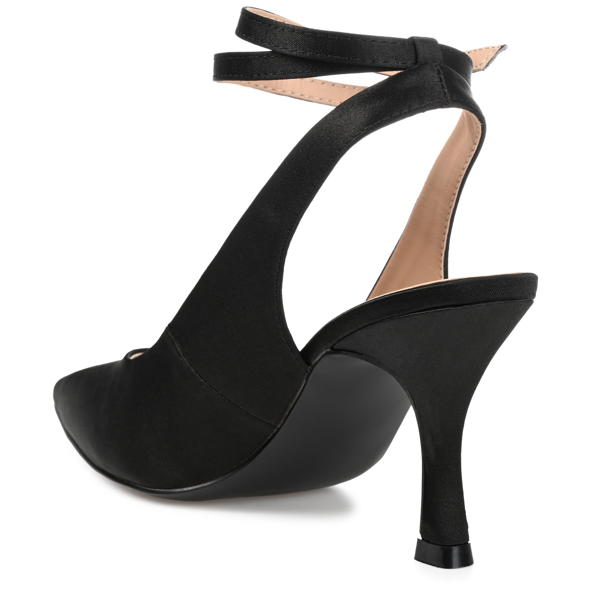Journee Womens Marcella Buckle Mid Stiletto Pointed Toe Pumps, Widths Available