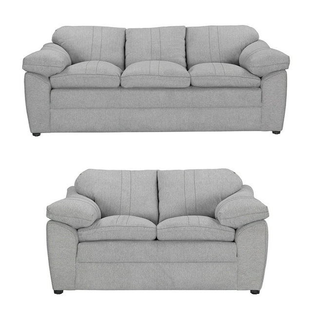 Sala 3-2 TRINITY Aston 2 piezas ( Sofá, Love Seat ) Plata Para Sala