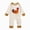 L101-White, variant on Newborn Girl Boy Thanksgiving Clothes Infant Sweatshirt Jumpsuit Turkey Romper Baby Bodysuit Newborn Fall Winter Outfit(L101-Khaki,6-9 M)