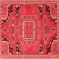 thumbnail image 1 of Ahgly Company Indoor Square Medallion Red Traditional Area Rugs, 6' Square, 1 of 4