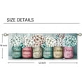 thumbnail image 2 of Teal Farmhouse Floral Curtain Valance for Window Treatments Rustic Flower Kitchen Treatment Country Wooden Barn Inspirational Drapes for Bathroom Bedroom Living Room 1 Panel (52x18 Inch), 2 of 5