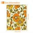 thumbnail image 5 of Cozy Floral Flannel Blanket – Soft Warm and Lightweight for Sofa Bed Office or Travel – Vibrant Orange & Green Geometric Design – Perfect for All Seasons, 5 of 7