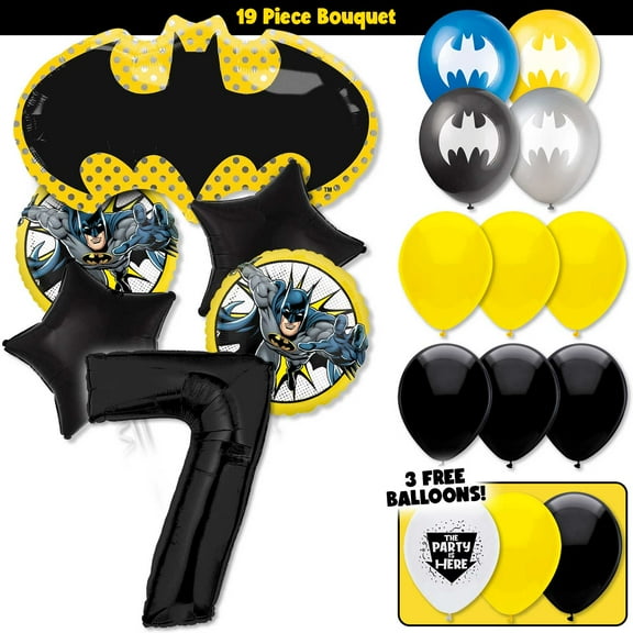 Batman Symbol Deluxe Balloon Bouquet Kit