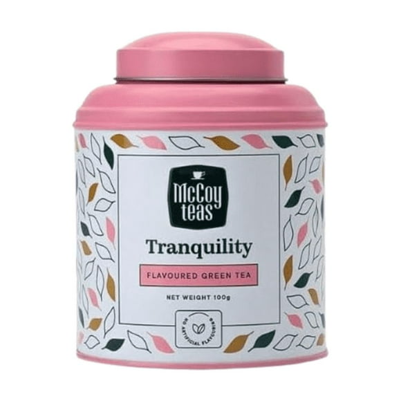 McCoy Teas Tranquility Flavored Green Tea Loose Leaf Blend, 100g Can