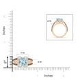 thumbnail image 4 of ANGARA Natural Cushion 1.95 ct Aquamarine Celtic Knot Cocktail Ring in 14K Rose Gold for Women (Size-8mm) | March Birthstone, Birthday, Anniversary, Jewelry Gift for Women | Natural Aquamarine Ring, 4 of 8