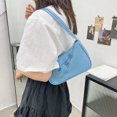 thumbnail image 2 of Retro mujer mariposa cadena axila bolsa Casual PU pequeños bolsos (azul) Likrtyny Para estrenar, 2 of 9