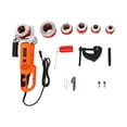 thumbnail image 2 of Manual Ratchet Pipe Threader Kit, Electric Threading Machine with 6 Dies, Portable Pipe Threading Tool Set(Red+Black), 110-120V, 2 of 16