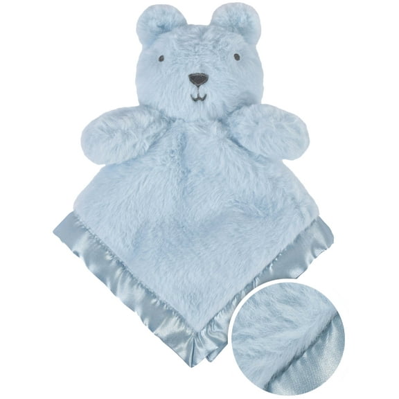 Gerber Baby Boy or Girl Gender Neutral Ultra Plush Security Blanket with Satin Trim