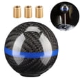 thumbnail image 3 of Perilla de fibra de carbono Manual Universal para coche, cabezal de cambio de marchas, 6 velocidades, negro con línea azul Jadeshay  A, 3 of 8