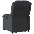 thumbnail image 2 of vidaXL Stand up Massage Recliner Chair Black Real Leather, 2 of 5