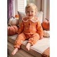 thumbnail image 5 of Loicainy Infant Baby Girls Halloween Romper 3 6 9 12 18 Months Long Sleeve Doll Collar Pumpkin Jumpsuit Outfits, 5 of 9