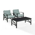 thumbnail image 6 of Crosley Furniture Kaplan 3 Pc Outdoor Seating Set With Mist Cushion - Two Outdoor Chairs, Coffee Table, 6 of 8