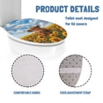 thumbnail image 5 of ZUXONGSY Highland Cow Sunflower Toilet Lid Seat Cover Oblong Toilet Seat Cover with Elastic Bottom Decorative Round Elongated Toilet Lid Covers Fit Size 17.3 x 13 Inches, 5 of 6