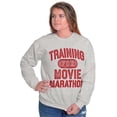 thumbnail image 4 of Training For Movie Marathon Unisex Plus Fleece Graphic Sweatshirt Brisco Brands 2X, 4 of 5