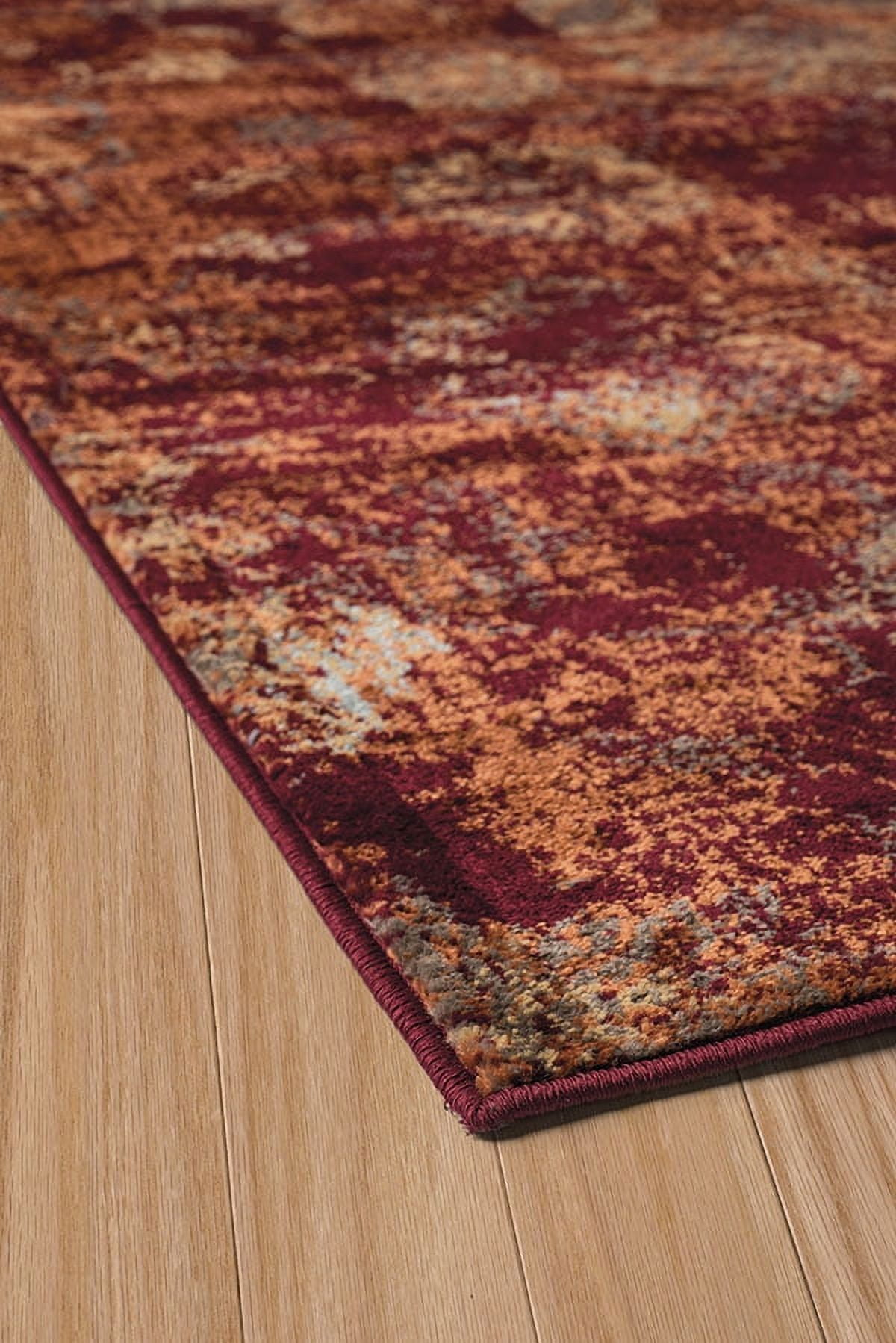 United Weavers Amarna Via Vicoasa Distressed Crimson Woven Olefin Area Rug or Runner