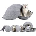 thumbnail image 4 of Methold Pequeña casa para mascotas plegable para interiores, cama para dormir para animales, cesta redonda portátil extraíble y lavable para gatos Juguetes para gatos Methold PT003779-00B, 4 of 6